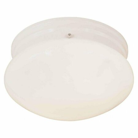 FORTE Two Light White Opal Glass Mushroom Flush Mount 6003-3